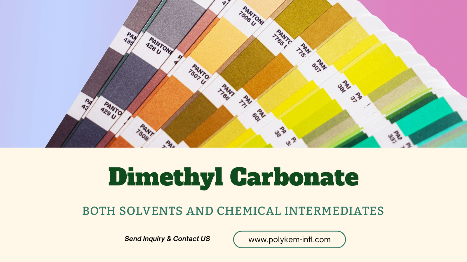 Carbónáit Dimethyl Polykem (DMC): Buntáistí dé -idirmheánacha tuaslagóra agus ceimiceacha araon