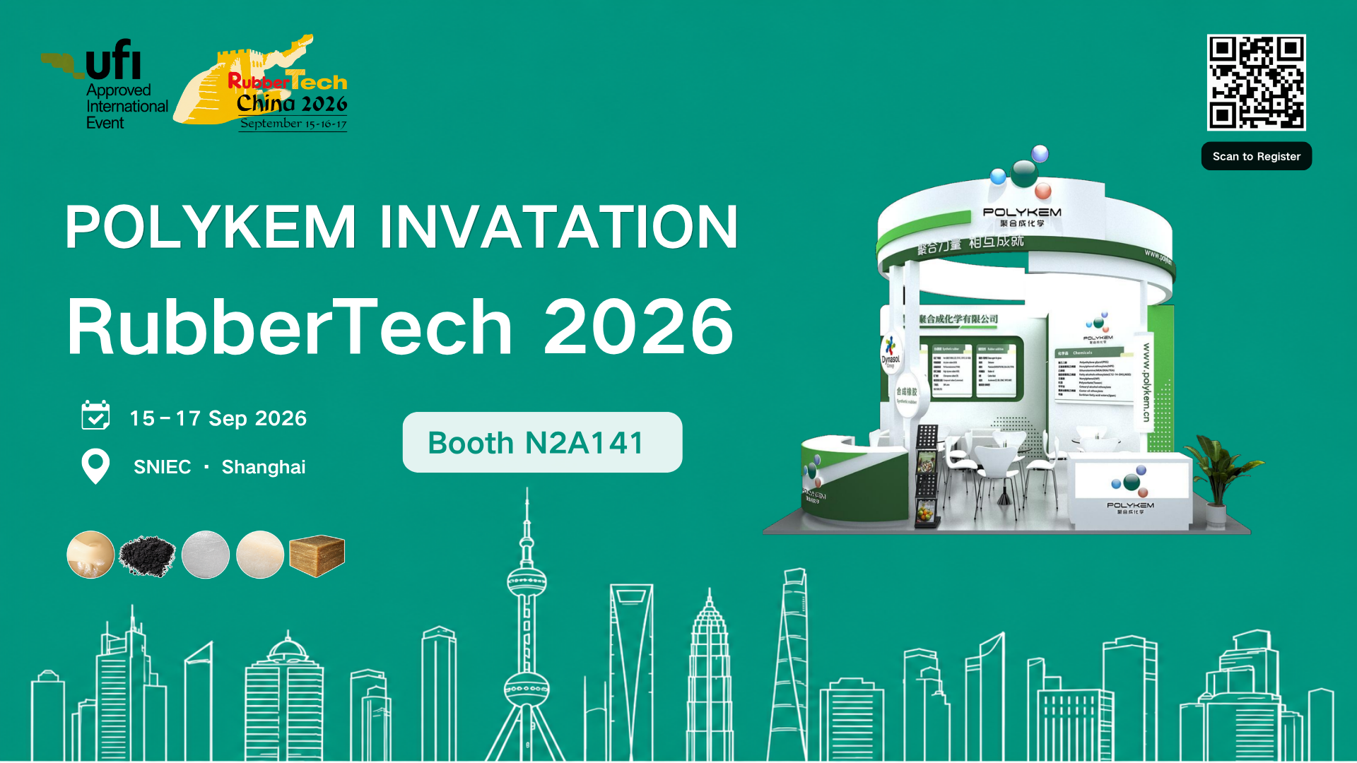 Téigh in aithne ar Polykem ag RubberTech China 2026 i Shanghai