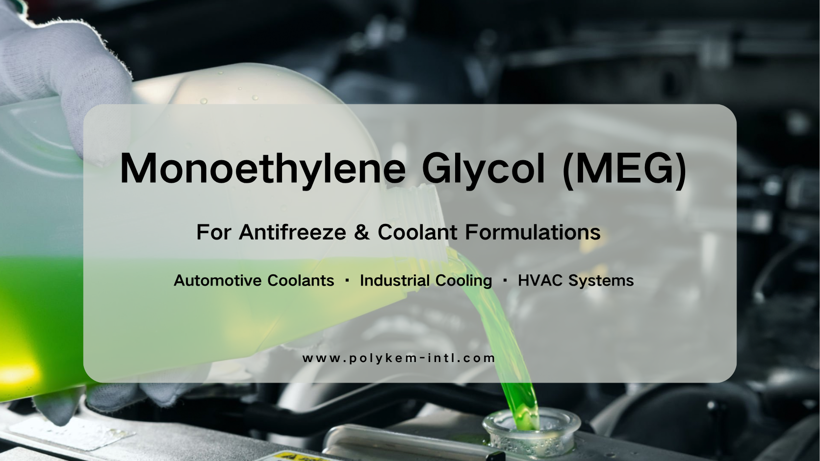 Glycol Móinéitiléin (MEG) i bhFrithreoite agus i bhFuisnithe